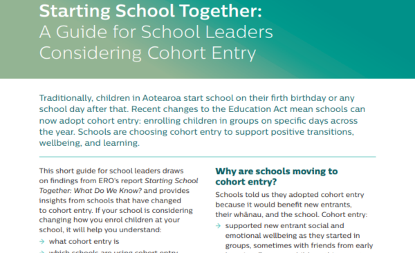 School Leader Guide Cohort Entry