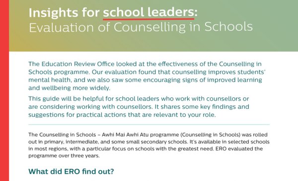 Carousel Evaluation Of Counselling In Schools Insights For School Leaders