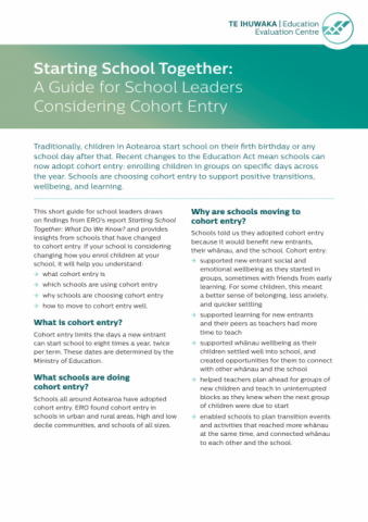 A Guide for School Leaders Considering Cohort Entry