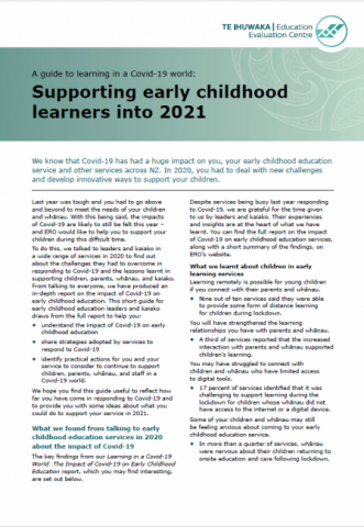 A guide to learning in a Covid-19 world: Supporting early childhood learners (January 2021) 