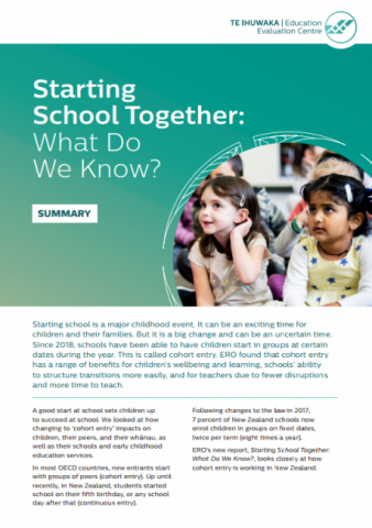 Starting School Together: What Do We Know About Cohort Entry? Summary