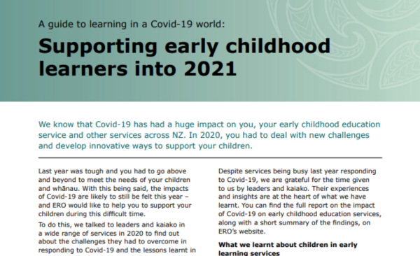 Supporting Early Learners Into 2021