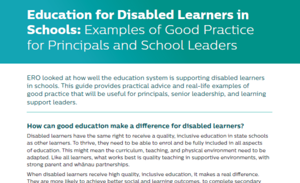 Education For Disabled Learners Guide For School Leaders