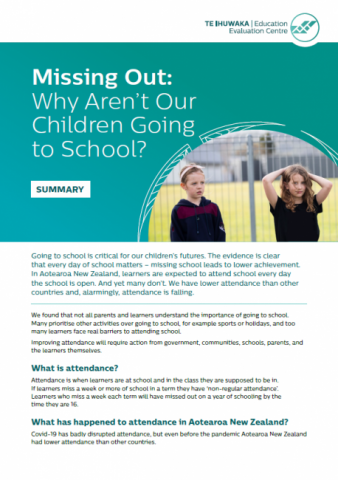 Missing Out: Why Aren’t Our Children Going to School? - Summary
