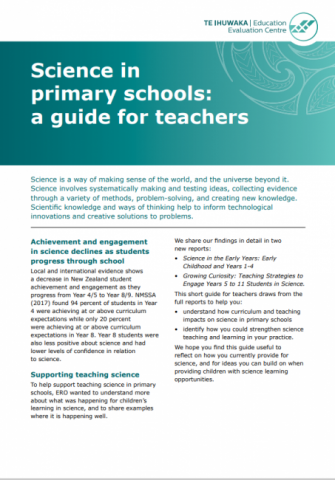 Science in primary schools: a guide for teachers