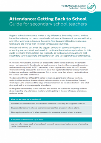 Attendance Getting Back To School A Guide For Secondary School Teachers  (1)