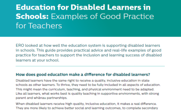 Education For Disabled Learners Guide For Teachers